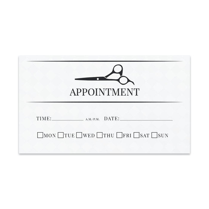 Appointment Business Cards for Hair Salon, Client Reminder, Office, Massage, Grooming, Dental, Medical Doctor-Set of 100-Andaz Press-Geometric Lines-