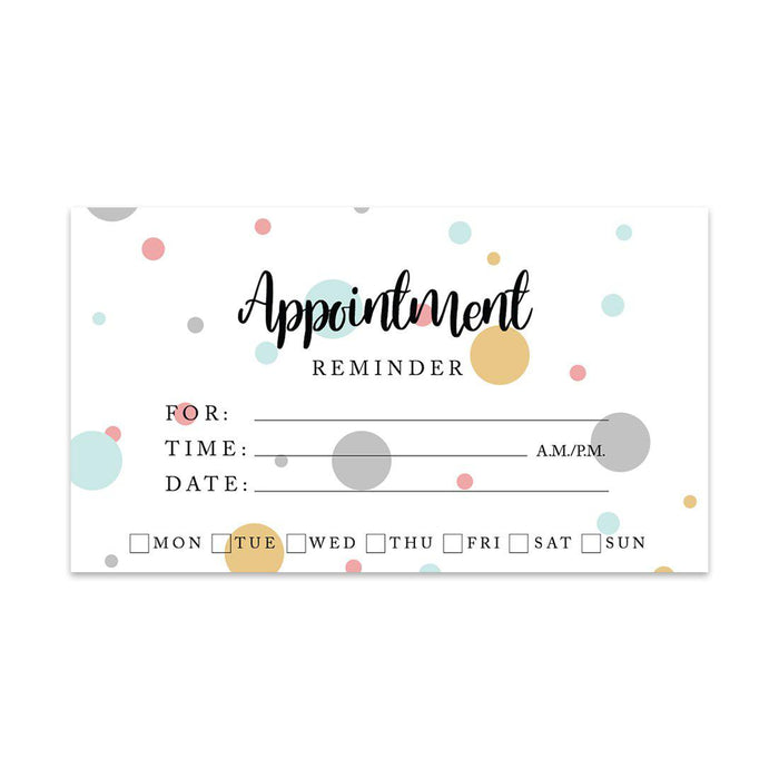Appointment Business Cards for Hair Salon, Client Reminder, Office, Massage, Grooming, Dental, Medical Doctor-Set of 100-Andaz Press-Geometric Lines-