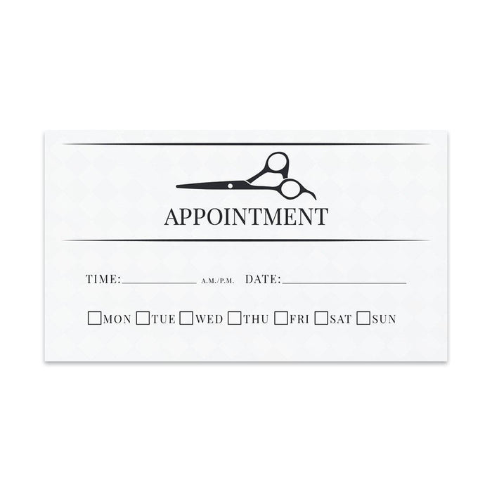 Appointment Business Cards for Hair Salon, Client Reminder, Office, Massage, Grooming, Dental, Medical Doctor-Set of 100-Andaz Press-Barber Shop-