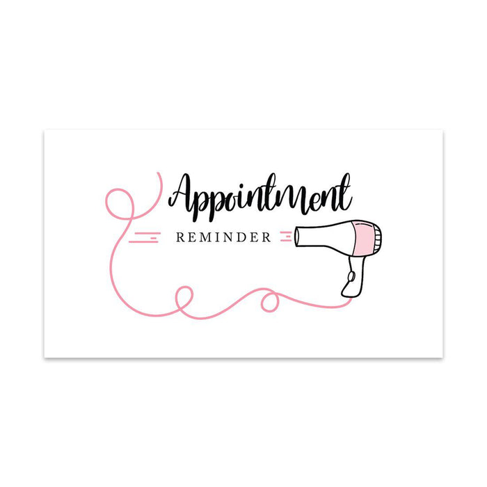 Appointment Business Cards for Hair Salon, Client Reminder, Office, Massage, Grooming, Dental, Medical Doctor-Set of 100-Andaz Press-Hair Salon-