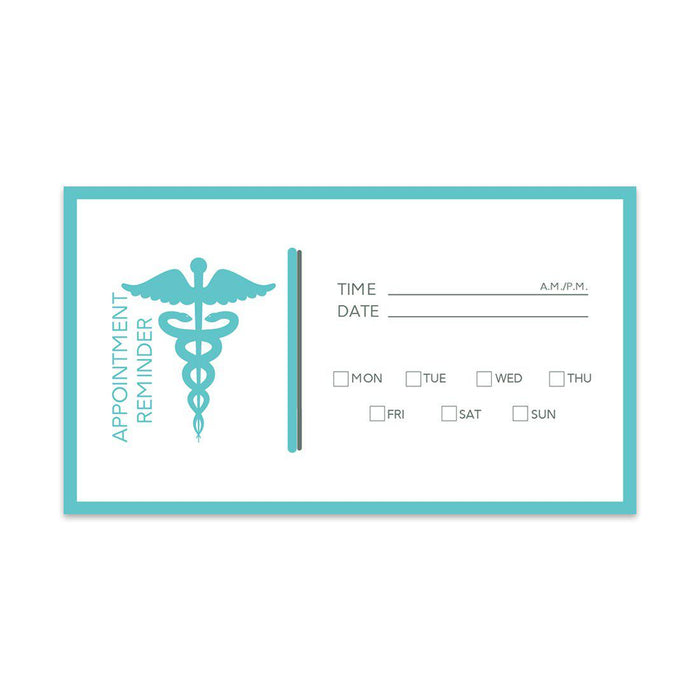 Appointment Business Cards for Hair Salon, Client Reminder, Office, Massage, Grooming, Dental, Medical Doctor-Set of 100-Andaz Press-Healthcare-