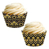 Art Deco Black and Gold Cupcake Wrapper-set of 24-Andaz Press-