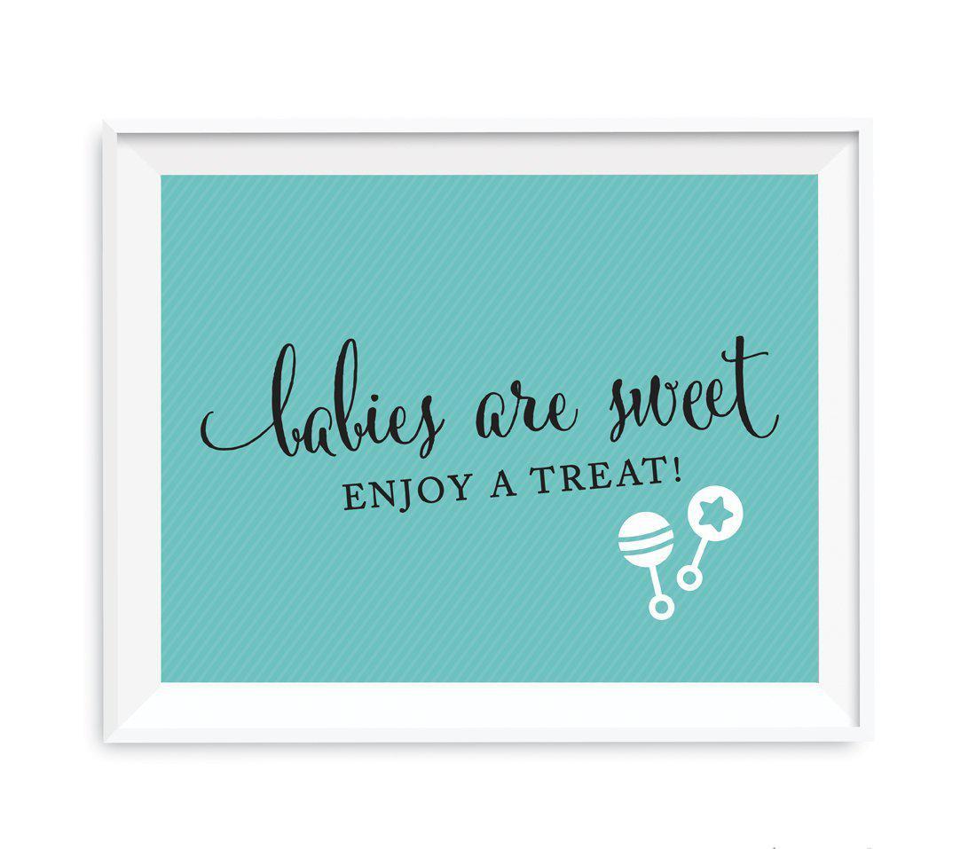 Baby & Co. Baby Shower Party Signs-Set of 1-Andaz Press-Babies Are Sweet, Enjoy A Treat-