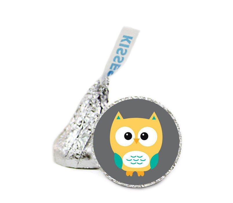 Baby Owl Hershey's Kiss Baby Shower Stickers-Set of 216-Andaz Press-Girl-