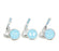 Baby Shower Hershey's Kisses Stickers-Set of 216-Andaz Press-Baby Blue-