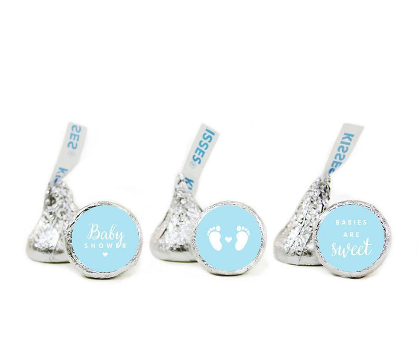 Baby Shower Hershey's Kisses Stickers-Set of 216-Andaz Press-Baby Blue-