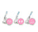 Baby Shower Hershey's Kisses Stickers-Set of 216-Andaz Press-Bubblegum Pink-