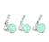 Baby Shower Hershey's Kisses Stickers-Set of 216-Andaz Press-Mint Green-