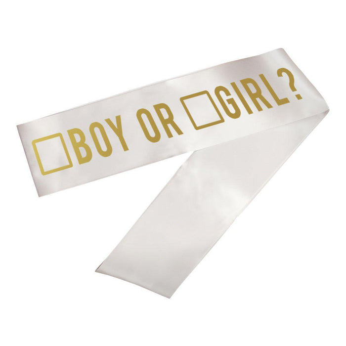 Baby Shower Party Sashes-Set of 1-Andaz Press-Gender Reveal-