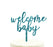 Baby Shower Welcome Baby Glitter Acrylic Cake Toppers-Set of 1-Andaz Press-Gold-