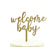 Baby Shower Welcome Baby Glitter Acrylic Cake Toppers-Set of 1-Andaz Press-Gold-