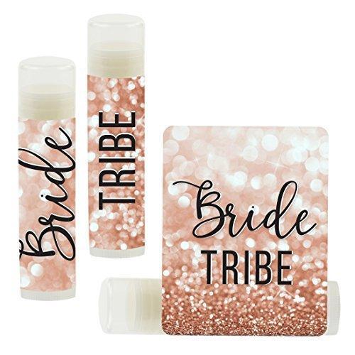 Bachelorette Faux Rose Gold Glitter Shimmer, Lip Balm Favors-Set of 12-Andaz Press-Same Penis Forever-