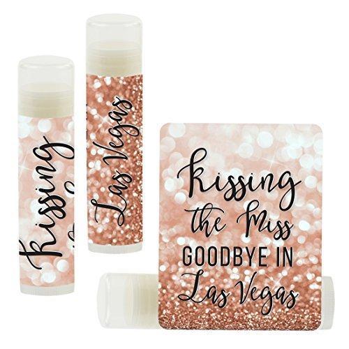 Bachelorette Faux Rose Gold Glitter Shimmer, Lip Balm Favors-Set of 12-Andaz Press-Same Penis Forever-