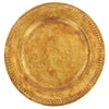 Beaded Antique Gold Gilt Charger Plates-Set of 4-Koyal Wholesale-