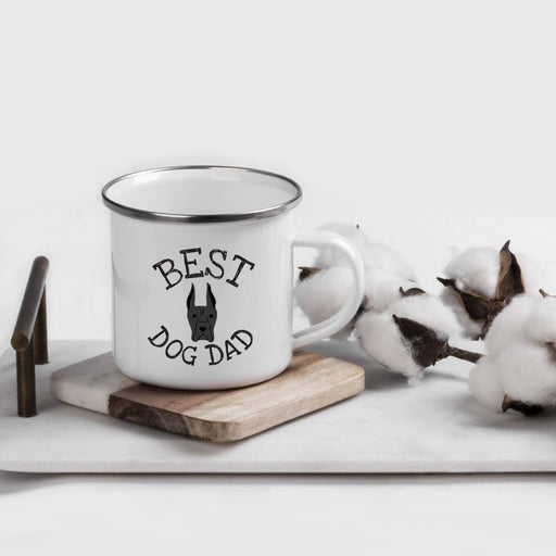 Best Dog Dad Campfire Coffee Tea Mug, Dog Graphic-Set of 1-Andaz Press-Great Dane-