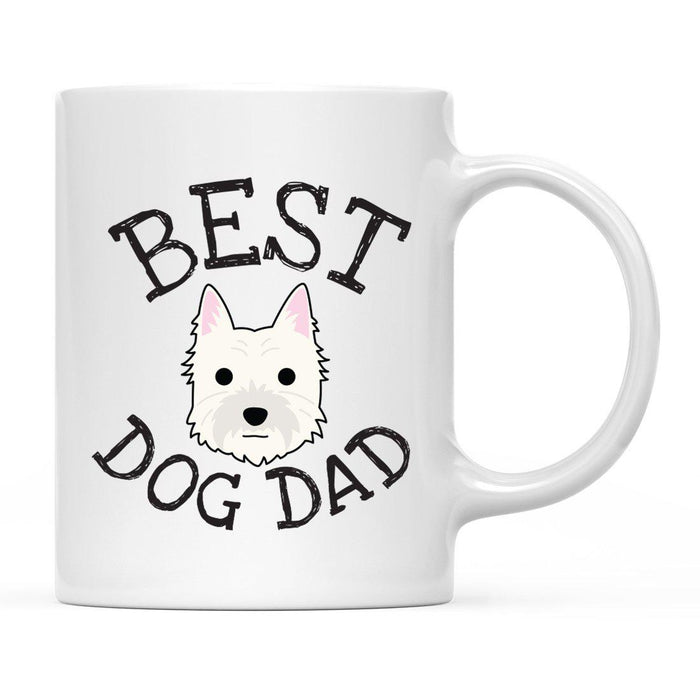Best Dog Dad Dog Graphic Ceramic Coffee Mug-Set of 1-Andaz Press-Great Dane-