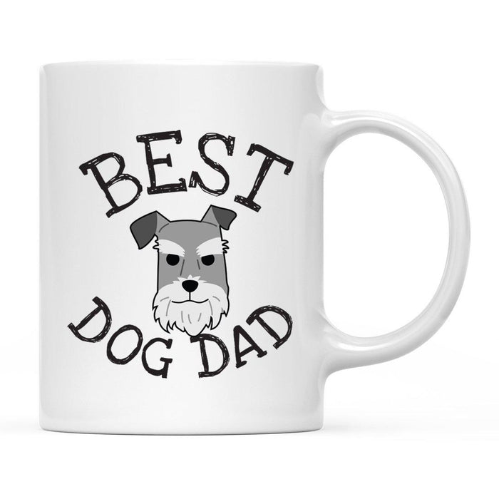 Best Dog Dad Dog Graphic Ceramic Coffee Mug-Set of 1-Andaz Press-Great Dane-