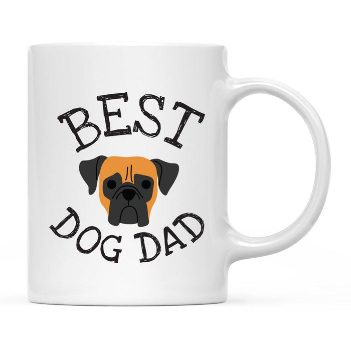 Best Dog Dad Dog Graphic Ceramic Coffee Mug-Set of 1-Andaz Press-Great Dane-