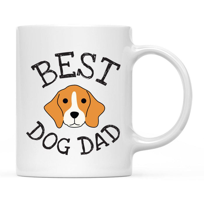 Best Dog Dad Dog Graphic Ceramic Coffee Mug-Set of 1-Andaz Press-Beagle-