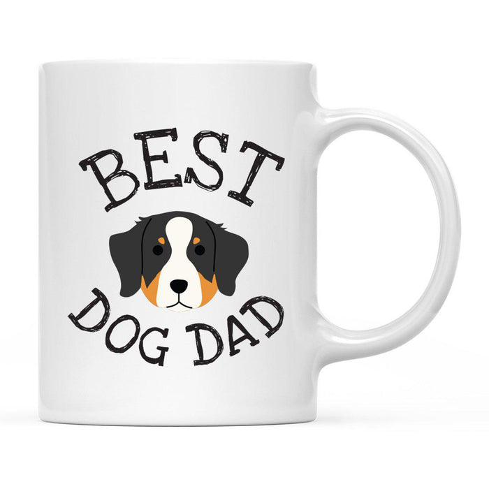 Best Dog Dad Dog Graphic Ceramic Coffee Mug-Set of 1-Andaz Press-Bernese Mountain Dog-