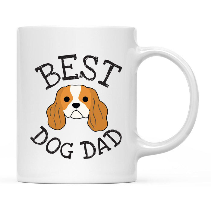 Best Dog Dad Dog Graphic Ceramic Coffee Mug-Set of 1-Andaz Press-Cavalier King Charles Spaniel-