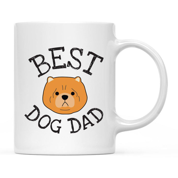 Best Dog Dad Dog Graphic Ceramic Coffee Mug-Set of 1-Andaz Press-Chow Chow-