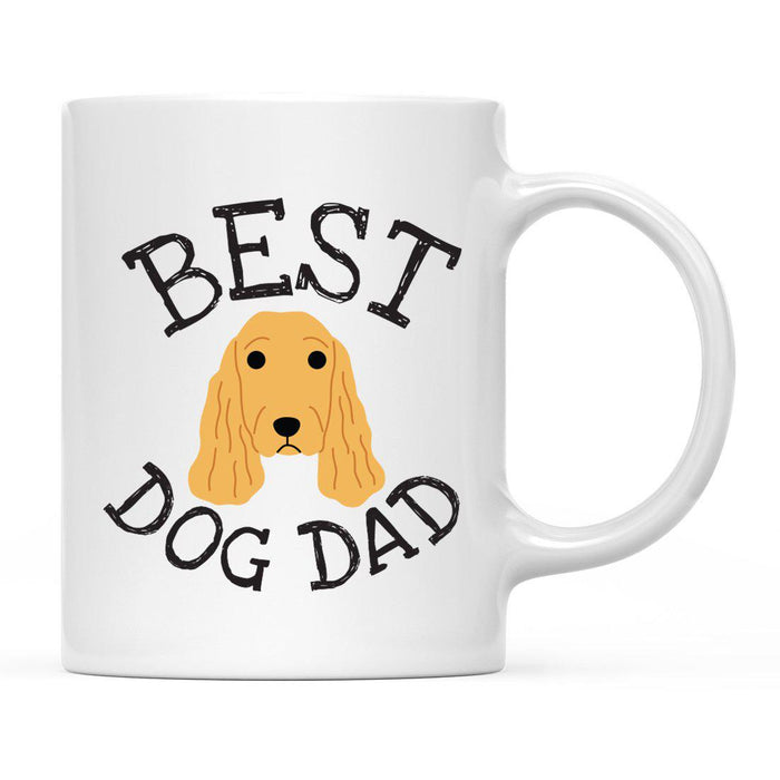 Best Dog Dad Dog Graphic Ceramic Coffee Mug-Set of 1-Andaz Press-Cocker Spaniel-