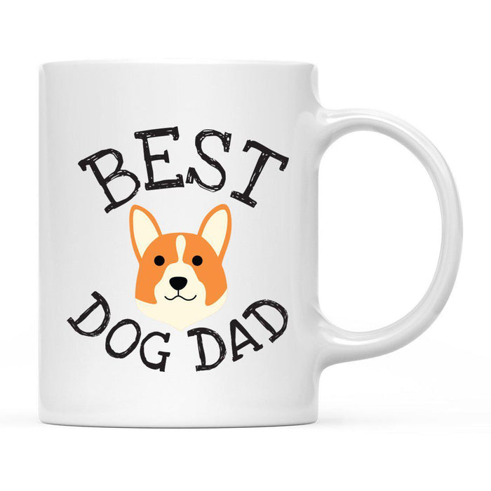Best Dog Dad Dog Graphic Ceramic Coffee Mug-Set of 1-Andaz Press-Corgi-