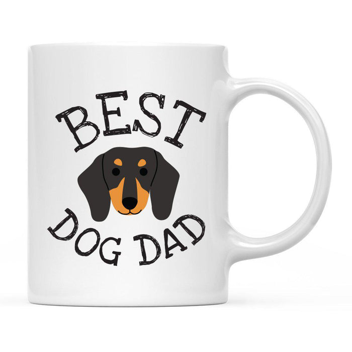 Best Dog Dad Dog Graphic Ceramic Coffee Mug-Set of 1-Andaz Press-Dachshund-