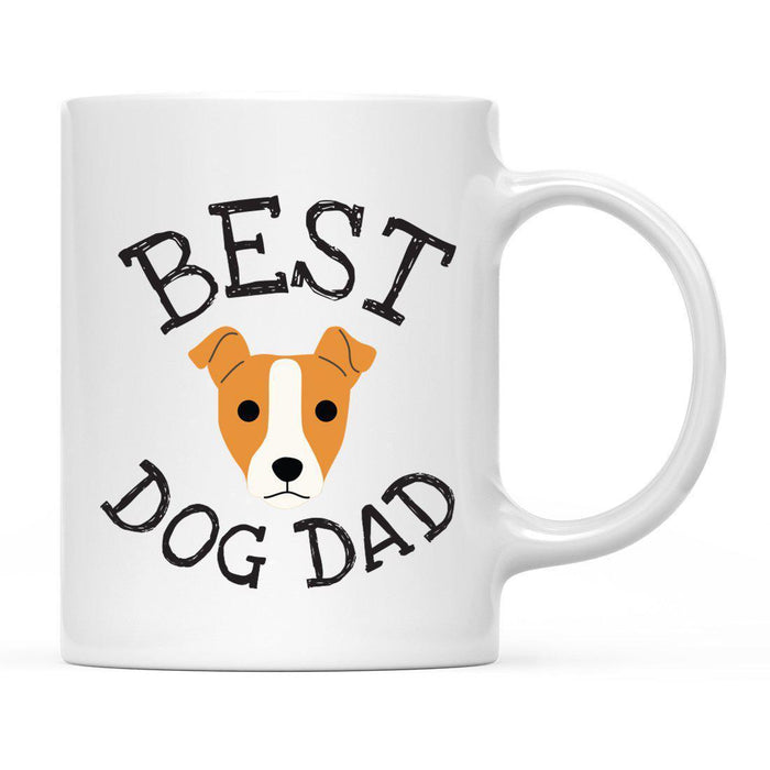 Best Dog Dad Dog Graphic Ceramic Coffee Mug-Set of 1-Andaz Press-Jack Russel-