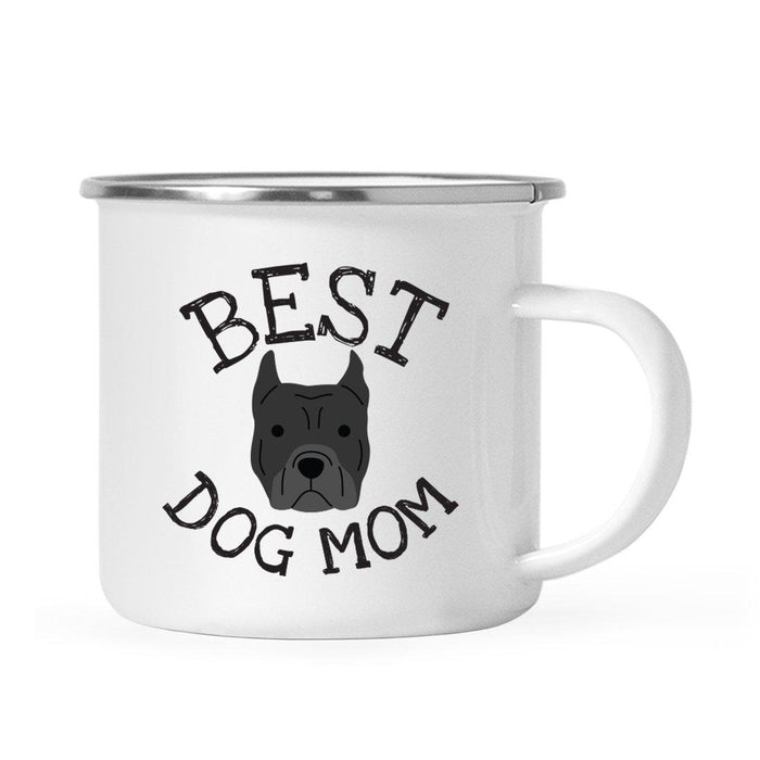 Best Dog Mom, Dog Graphic Campfire Coffee Mug-Set of 1-Andaz Press-American Pitbull-
