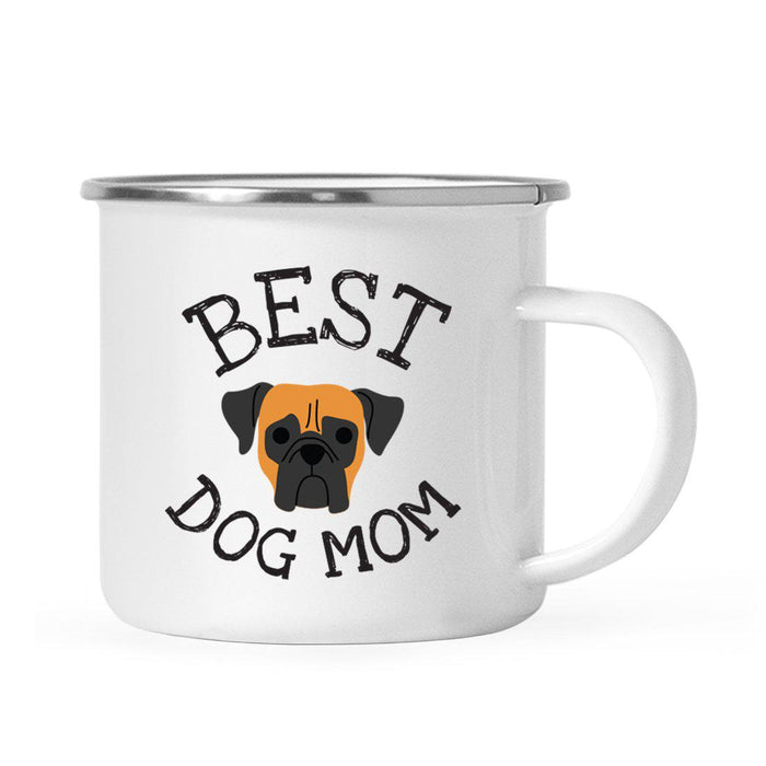 Best Dog Mom, Dog Graphic Campfire Coffee Mug-Set of 1-Andaz Press-Boxer-