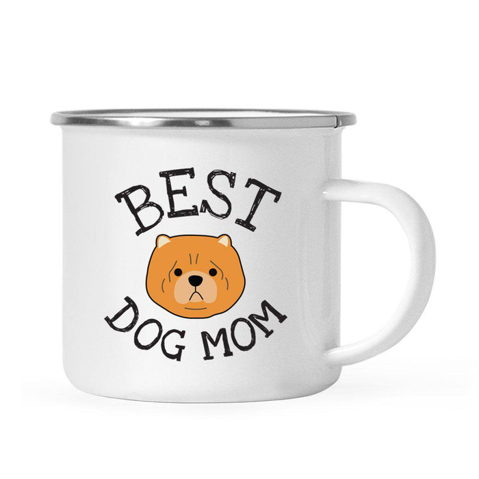 Best Dog Mom, Dog Graphic Campfire Coffee Mug-Set of 1-Andaz Press-Chow Chow-