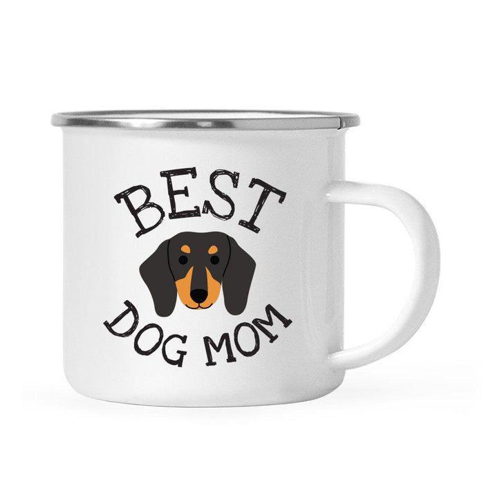 Best Dog Mom, Dog Graphic Campfire Coffee Mug-Set of 1-Andaz Press-Dachshund-