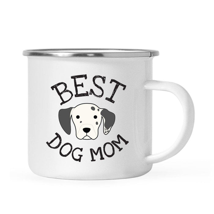 Best Dog Mom, Dog Graphic Campfire Coffee Mug-Set of 1-Andaz Press-Dalmatian-