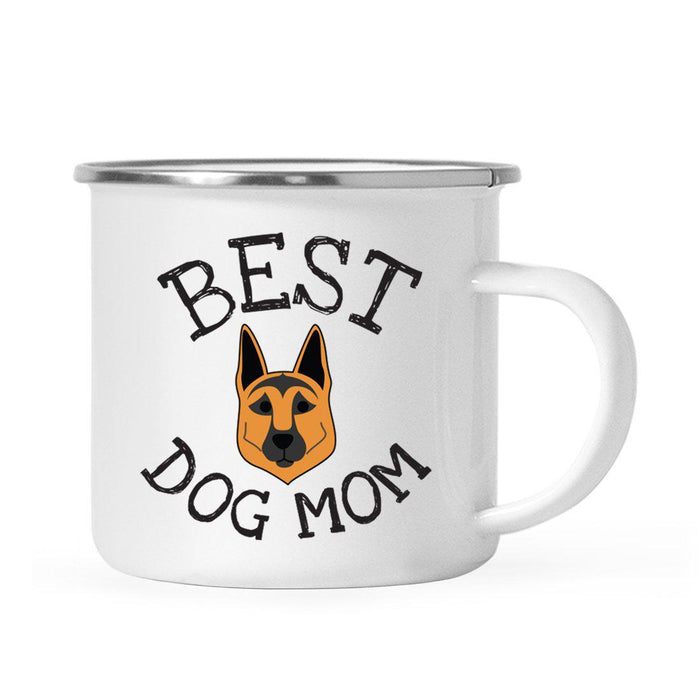 Best Dog Mom, Dog Graphic Campfire Coffee Mug-Set of 1-Andaz Press-German Shepard-