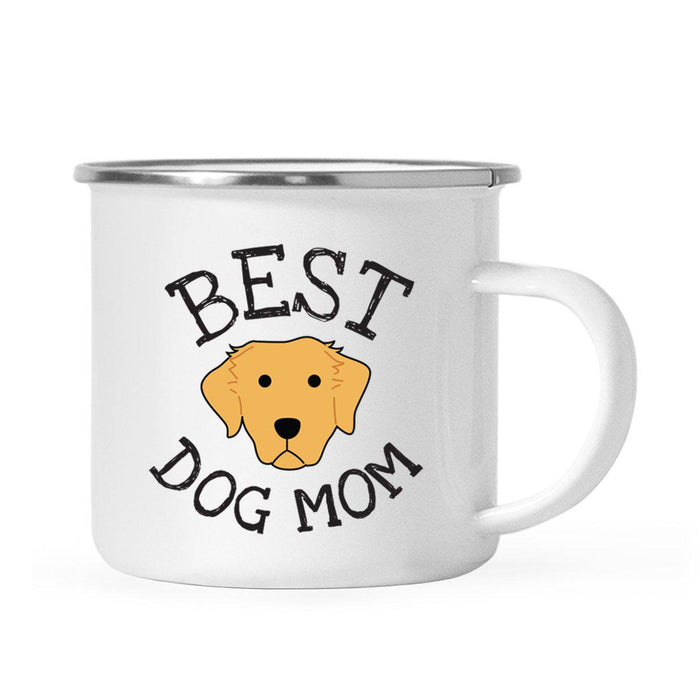 Best Dog Mom, Dog Graphic Campfire Coffee Mug-Set of 1-Andaz Press-Golden Retriever-