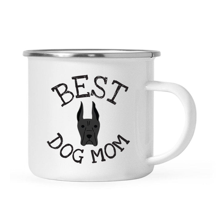 Best Dog Mom, Dog Graphic Campfire Coffee Mug-Set of 1-Andaz Press-Great Dane-