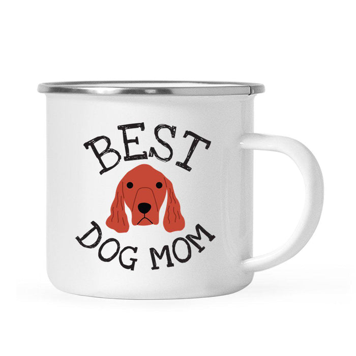 Best Dog Mom, Dog Graphic Campfire Coffee Mug-Set of 1-Andaz Press-Irish Setter-