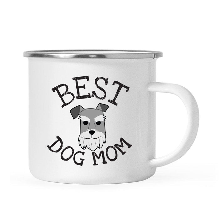 Best Dog Mom, Dog Graphic Campfire Coffee Mug-Set of 1-Andaz Press-Miniature Schnauzer-