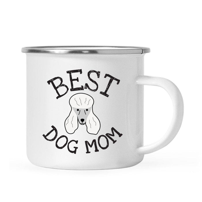 Best Dog Mom, Dog Graphic Campfire Coffee Mug-Set of 1-Andaz Press-Poodle-