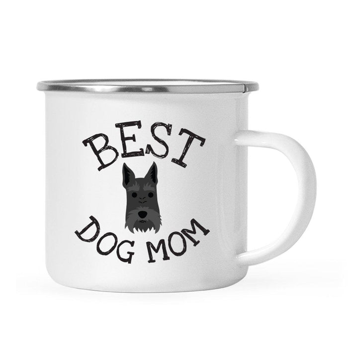 Best Dog Mom, Dog Graphic Campfire Coffee Mug-Set of 1-Andaz Press-Scottish Terrier-