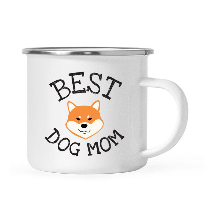 Best Dog Mom, Dog Graphic Campfire Coffee Mug-Set of 1-Andaz Press-Shiba Inu-