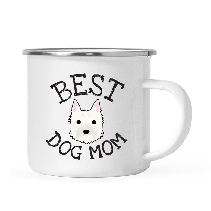 Best Dog Mom, Dog Graphic Campfire Coffee Mug-Set of 1-Andaz Press-West Highland White Terrier-