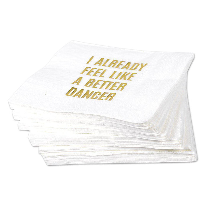 Better Dancer Funny Cocktail Napkins-Set of 50-Andaz Press-