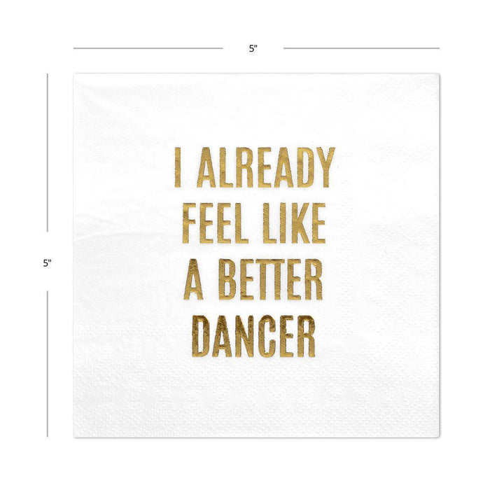 Better Dancer Funny Cocktail Napkins-Set of 50-Andaz Press-