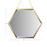 Beveled Hexagon Mirror for Wall Decor With Chain-Set of 1-Koyal Wholesale-Gold-