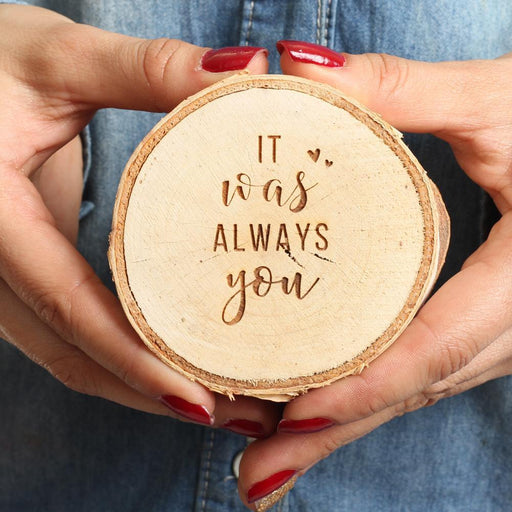 Birch Wood Engraved Ring Box-Set of 1-Koyal Wholesale-It Was Always You-
