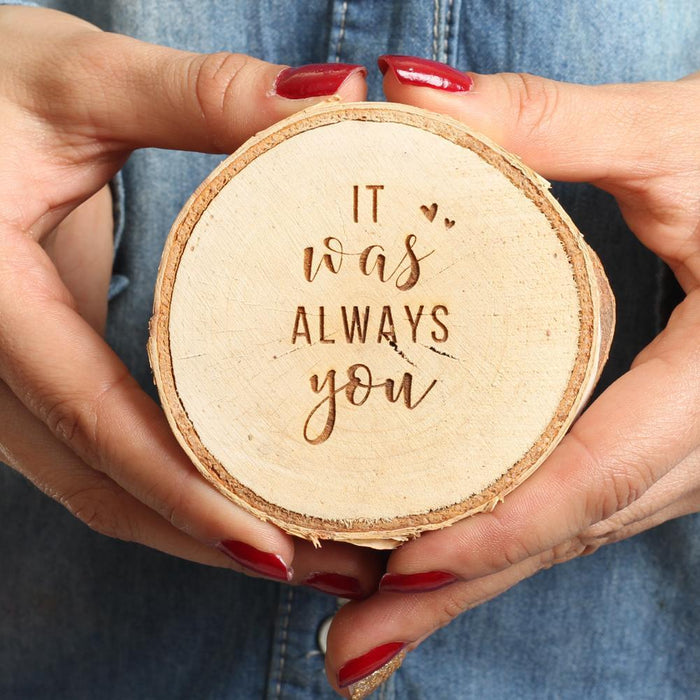 Birch Wood Engraved Ring Box-Set of 1-Koyal Wholesale-It Was Always You-