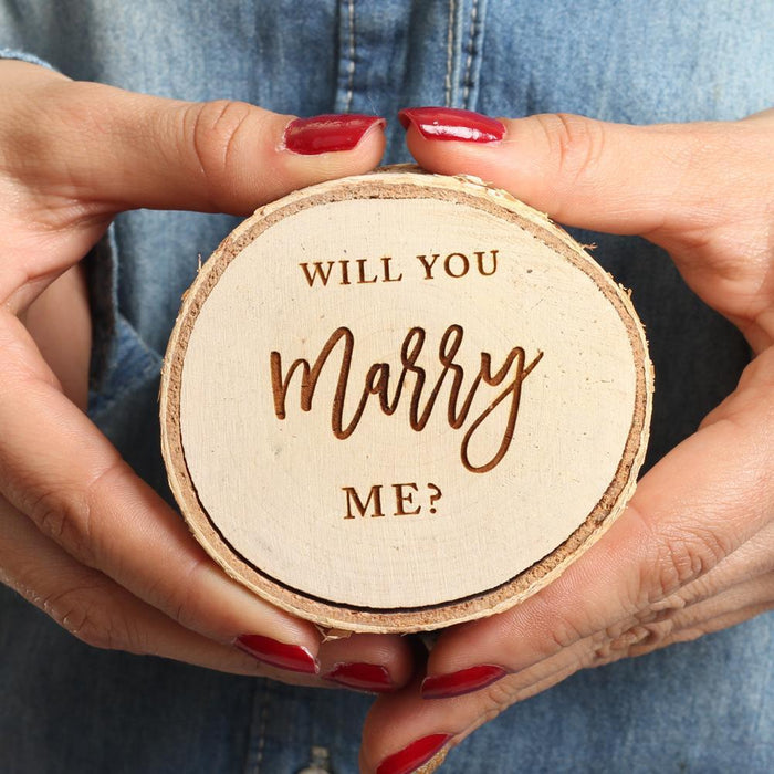 Birch Wood Engraved Ring Box-Set of 1-Koyal Wholesale-Will You Marry Me?-